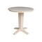 International Concepts 36 in. Solid Wood Round Top Pedestal Dining Table - 35.9 in. High, Unfinished K-36RT-23B-36 - alternate 1